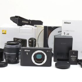★人気カラー★ニコン Nikon 1 J2 ブラック 30-110mm レンズセット★元箱付属品多数