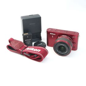 【シャッター数2250回】 ニコン Nikon1 J2 レッド + 1NIKKOR 10-30mm VR レンズセット