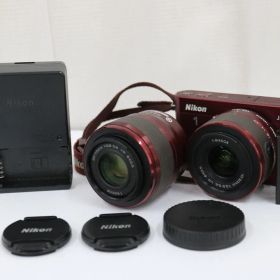 【返品保証】 【シャッター2069回】ニコン Nikon 1 J2 レッド 30-110mm F3.8-5.6 VR 10-30mm F3.5-5.6 VR ミラーレス一眼 e11976