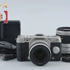 【中古】PENTAX ペンタックス Q10 ダブルズームレンズキット シルバー シャッター回数僅少