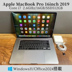 ［新品バッテリー/GPU搭載］ Apple MacBook Pro 16inch 2019 / Core i7 2.6GHz/16GB/SSD512GB/Windows11/Office 2024/438