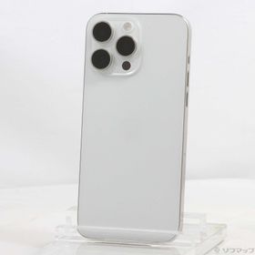 (中古)Apple iPhone15 Pro Max 256GB ホワイトチタニウム MU6Q3J/A SIMフリー(377-ud)