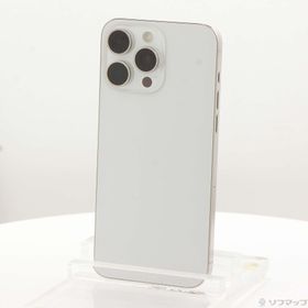 (中古)Apple iPhone15 Pro Max 256GB ホワイトチタニウム MU6Q3J/A SIMフリー(196-ud)