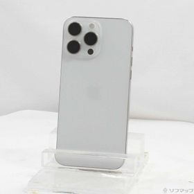 (中古)Apple iPhone15 Pro Max 256GB ホワイトチタニウム MU6Q3J/A SIMフリー(377-ud)