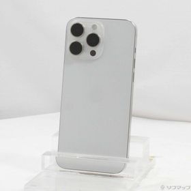 (中古)Apple iPhone15 Pro Max 256GB ホワイトチタニウム MU6Q3J/A SIMフリー(377-ud)