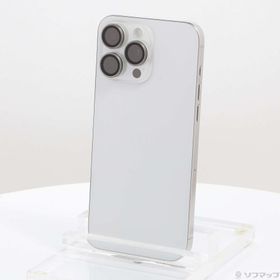(中古)Apple iPhone15 Pro Max 256GB ホワイトチタニウム MU6Q3J/A SIMフリー(262-ud)