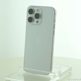 (中古)Apple iPhone15 Pro Max 256GB ホワイトチタニウム MU6Q3J/A SIMフリー(377-ud)