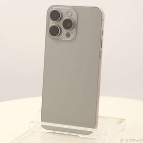 (中古)Apple iPhone15 Pro Max 256GB ナチュラルチタニウム MU6R3J/A SIMフリー(258-ud)
