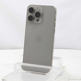 (中古)Apple iPhone15 Pro Max 256GB ナチュラルチタニウム MU6R3J/A SIMフリー(295-ud)