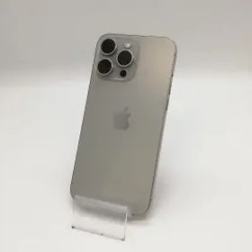 【中古】Apple SoftBank 【SIMフリー】 iPhone 15 Pro Max 256GB ナチュラルチタニウム MU6R3J/A【福岡天神】保証期間１ヶ月【ランクB】