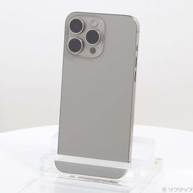 (中古)Apple iPhone15 Pro Max 256GB ナチュラルチタニウム MU6R3J/A SIMフリー(377-ud)