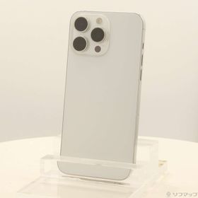 (中古)Apple iPhone15 Pro Max 1TB ホワイトチタニウム MU703J/A SIMフリー(349-ud)