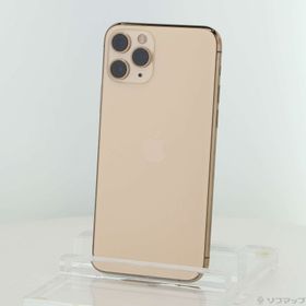 (中古)Apple iPhone11 Pro 64GB ゴールド MWC52J/A SIMフリー(377-ud)