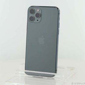 (中古)Apple iPhone11 Pro 64GB ミッドナイトグリーン MWC62J/A SIMフリー(269-ud)