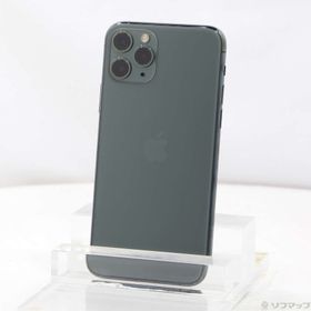 (中古)Apple iPhone11 Pro 64GB ミッドナイトグリーン MWC62J/A SIMフリー(196-ud)