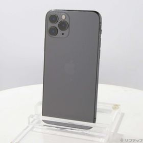 (中古)Apple iPhone11 Pro 256GB スペースグレイ MWC72J/A SIMフリー(348-ud)