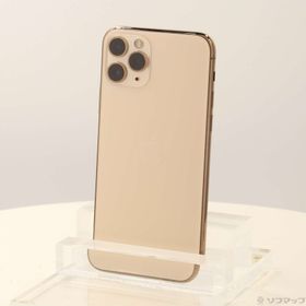 (中古)Apple iPhone11 Pro 64GB ゴールド MWC52J/A SIMフリー(371-ud)
