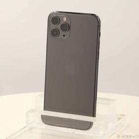 (中古)Apple iPhone11 Pro 256GB スペースグレイ MWC72J/A SIMフリー(344-ud)