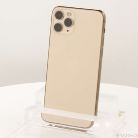 (中古)au iPhone11 Pro 64GB ゴールド MWC52J/A SIMフリー(348-ud)