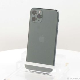 (中古)Apple iPhone11 Pro 64GB ミッドナイトグリーン MWC62J/A SIMフリー(377-ud)