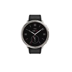アマズフィット(Amazfit) SP170073-C225 ブラック Amazfit Active 2 Round ブラックレザープレミアムバージョン スマートウォッチ