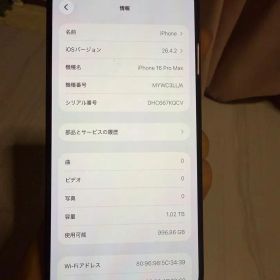 海外版 iPhone 16 Pro Max 1TB，美品，バッテリー94%