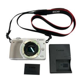 186000 通電確認のみ Canon キャノン EOS M3 本体 バッテリー ホワイト