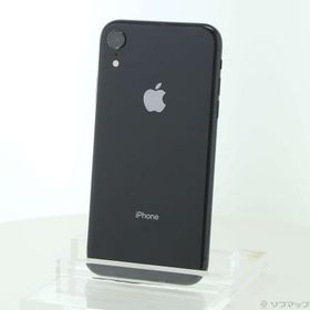 (中古)Apple iPhoneXR 64GB ブラック MT002J/A SIMフリー(377-ud)