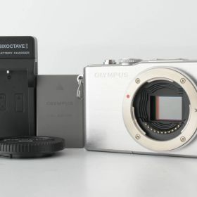 【美品】シャッターカウント 19770回 OLYMPUS PEN Lite E-PL3 Mirrorless Digital Camera Silver Body オリンパス ミラーレス EF-TN-JP2566