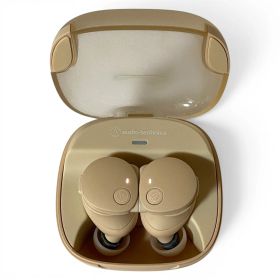 ▲ オーディオテクニカ audio-technica イヤホン ATH-CKS50TW2 BG ベージュ ノイキャン 防水 720-4699