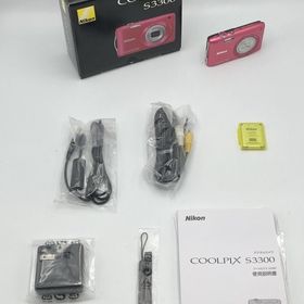 【中古 動作確認済】 Nikon デジタルカメラ COOLPIX (クールピクス) S3300 ストロベリーピンク S3300PK