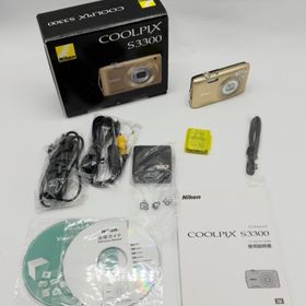 【中古 動作確認済】 Nikon デジタルカメラ COOLPIX (クールピクス) S3300 スイートゴールド S3300GL