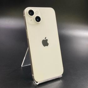 【全額返金保証】【最速発送】 iPhone 14 128GB スターライト docomo SIMフリー 白ロム 美品 動作確認済 86%