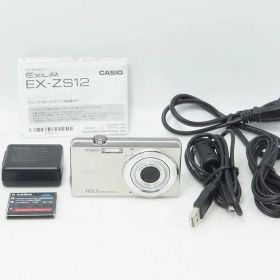 美品 CASIO カシオ EXILIM EX-ZS12 コンパクトデジタルカメラ シルバー 260615a