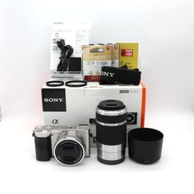 SONY ミラーレス一眼 α6000 ダブルズームレンズキット E PZ 16-50mm F3.5-5.6 OSS + E 55-210mm F4.5-6.3 OSS シルバー ILCE-6000Y S