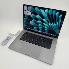 【送料無料】Apple MacBook Pro 16(2021, A2485) M1 Max / RAM 64GB / SSD 1TB / スペースグレー / 充放電回数 : 504 [MC195]