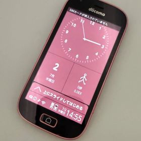 docomo らくらくスマートフォン me F-03K ピンク 白ロム シムロック解除済み ドコモ