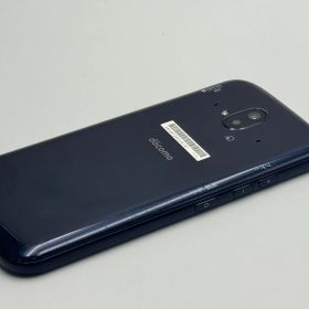 【ケーブル付き中古C】らくらくスマートフォン F-52B ネイビー SIMフリー 白ロム
