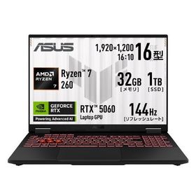 ASUS ノートパソコン TUF Gaming A16 FA608UMI FA608UMI-R7R5060S イェーガーグレー FA608UMIR7R5060S (納期目安3週間~)