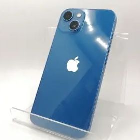 【中古】Apple au 【SIMフリー】 iPhone 13 256GB ブルー MLNM3J/A【川崎駅前】保証期間１ヶ月【ランクC】