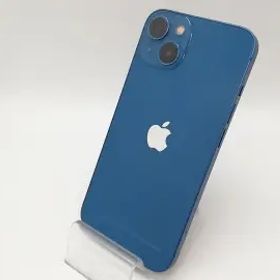 【中古】Apple au 【SIMフリー】 iPhone 13 256GB ブルー MLNM3J/A【アリオ倉敷】保証期間１ヶ月【ランクC】