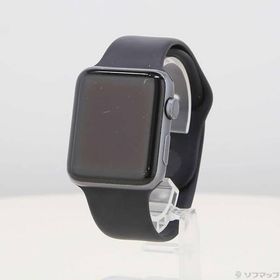 〔中古〕Apple(アップル) Apple Watch Series 3 GPS 42mm スペースグレイアルミニウムケース ブラックスポーツバンド〔297-ud〕