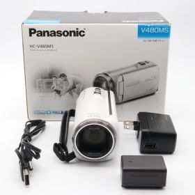 パナソニック HDビデオカメラ V480MS 32GB 高倍率90倍ズーム ホワイト HC-V480MS-W