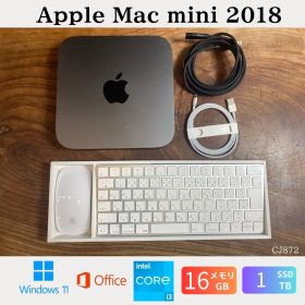 ［美品］Apple Mac mini（2018）/ Core i3 / メモリ16GB / SSD1TB / Windows11 / Office2024 / CJ872
