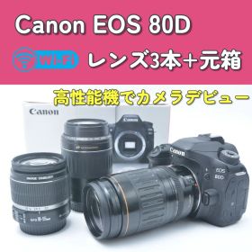 Canon EOS 80D レンズ3本 元箱付超望遠 DSLR 一眼レフカメラ