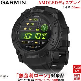 無金利ローン可 ガーミン GARMIN インスティンクト3 アモレッド タクティカル Instinct 3 AMOLED Tactical 50mm Black 010-03020-80 メン