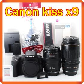 Canon EOS kiss x9 一眼レフカメラ スマホ転送 ダブルレンズ