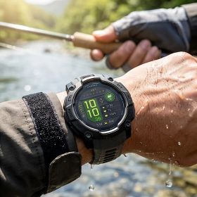 タフネスの頂点へ！ガーミン GARMIN INSTINCT3 AMOLED BLACK SUICA対応 タフネスGPSスマートウォッチ 50ＭＭ