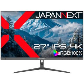 JAPANNEXT ジャパンネクスト IPSパネル採用 4K対応 27型液晶ディスプレイ/HDMI×2、DP×1/ブラック/スピーカー/2年保証 JN-IPS27U