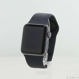 〔中古〕Apple(アップル) Apple Watch Series 3 GPS 38mm スペースグレイアルミニウムケース ブラックスポーツバンド〔247-ud〕